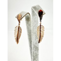 Rose Simli Yaprak Figürlü Küpe